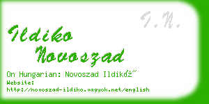 ildiko novoszad business card